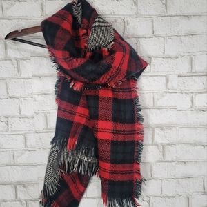 Nordstrom plaid print blanket scarf